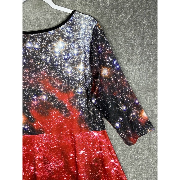 Rosegal Galaxy Fit & Flare Dress Women Size US 18 Stretch 3/4 Sleeve NWT - Picture 10 of 15